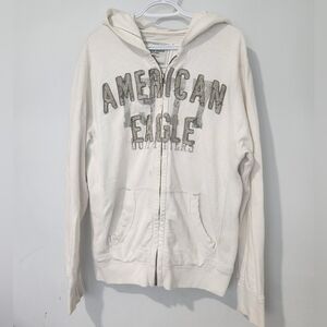 American Eagle Distressed Zip Hoodie *vintage